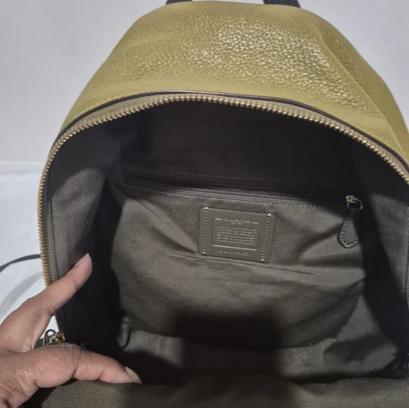Coach Charlie Pebbled Leather Backpack